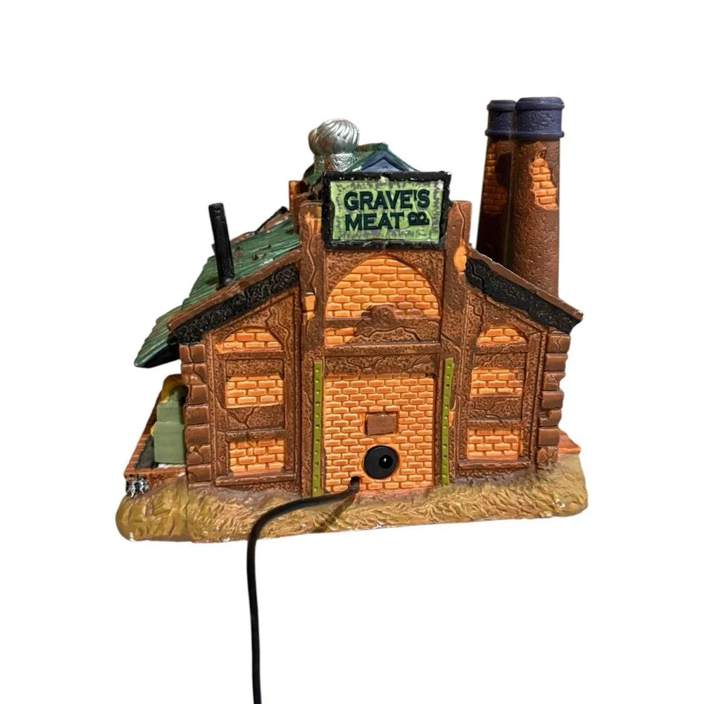 #15202 Grave's Meat Co HalloweenDecor Spooky Town Collection Lemax Rave At Grave